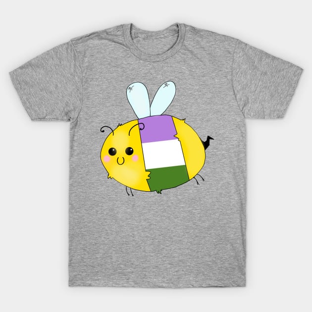 Pride Bees - Genderqueer T-Shirt by Rendi_the_Graye